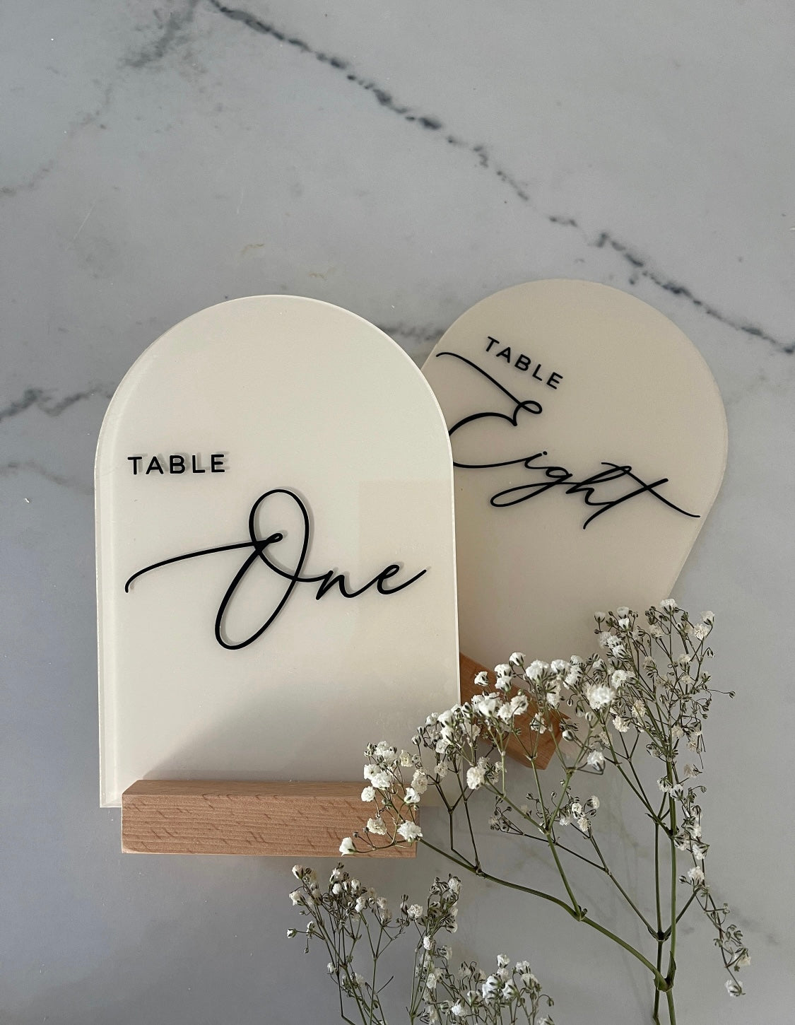 Wedding table numbers