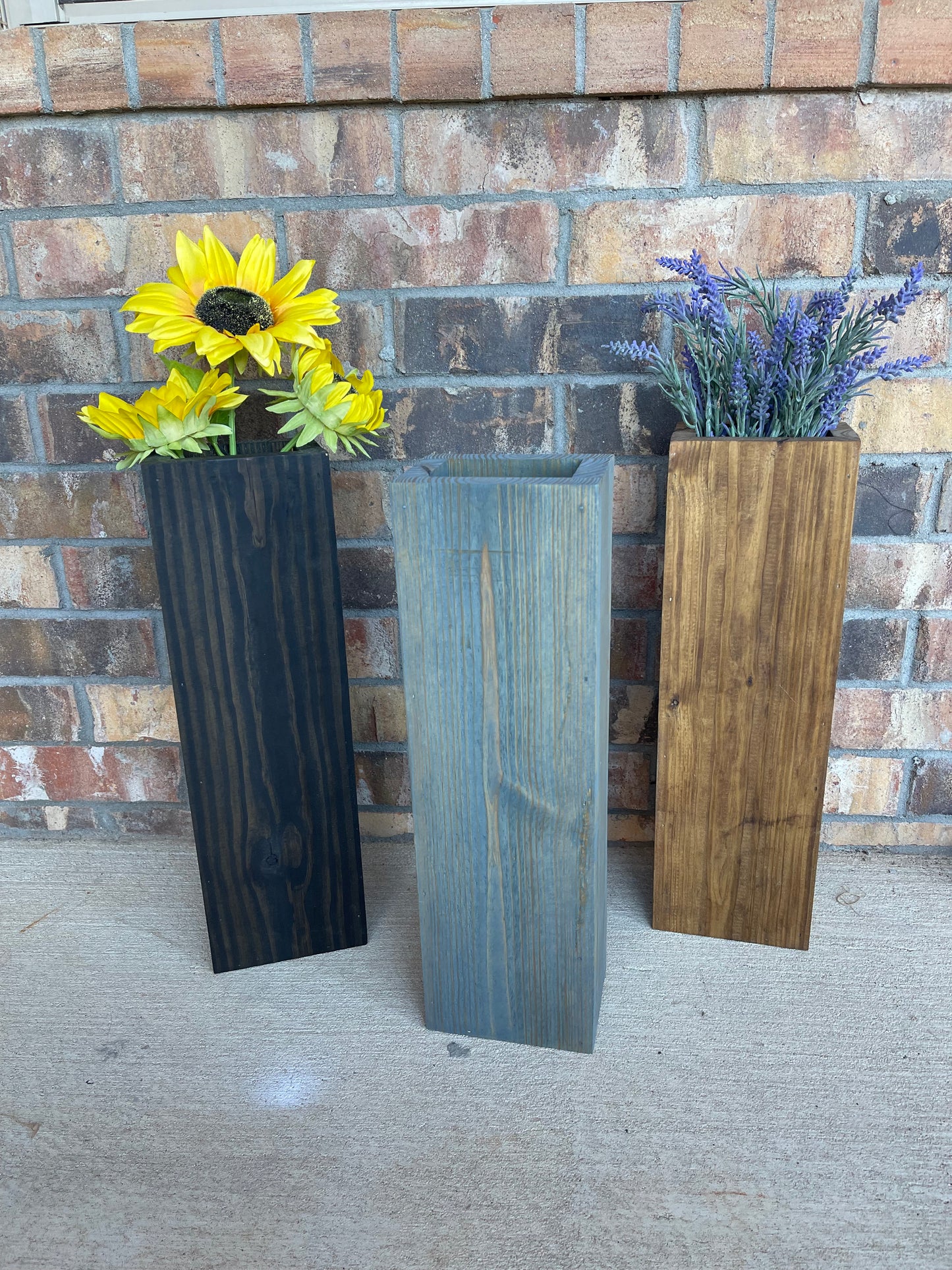 Custom wood planters